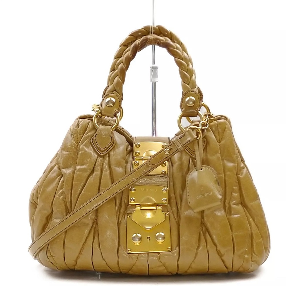 💯♥️Authentic Miu Miu Leather Shoulder Bag
